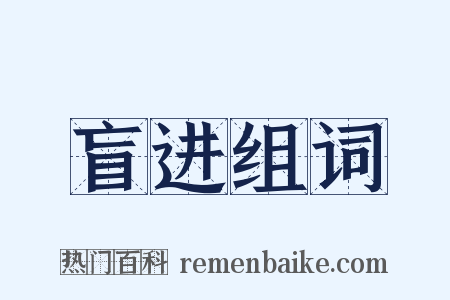 盲进组词是什么意思的图片